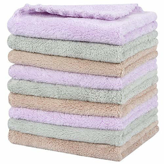 Picture of SUNLAND Microfiber Face Makeup Remover Cloth Reusable Facial Cleansing Towel Ultra Soft Face Washcloth 11inchx 11inch