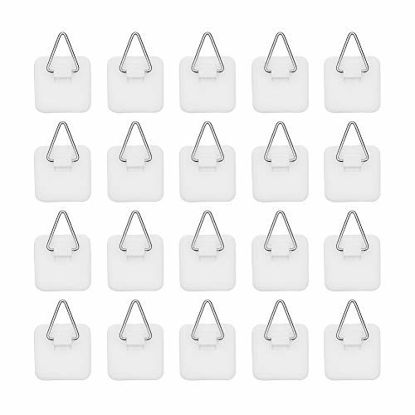 Picture of Artliving 1.25 Inch Invisible Adhesive Plate Hanger Set Vertical Plate Holders for the wall (20 pack)