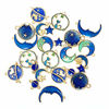 Picture of JIALEEY Assorted Gold Plated Enamel Cat Moon Star Celestial Charm Pendant DIY for Earrings Necklace Bracelet Jewelry Making and Crafting