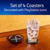 Picture of Paladone Playstation Metal Drink Coasters, Set of Four Coasters, Multicolor, 1 x 9 x 9 cm