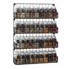 Picture of Spice Rack Organizer Wall Mounted 4-Tier Stackable Black Iron Wire Hanging Spice Shelf Storage Racks,Great for Kitchen and Pantry Storing Spices, Household Items,Bathroom and More(Patent No.:US D909,138 S)