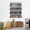 Picture of Spice Rack Organizer Wall Mounted 4-Tier Stackable Black Iron Wire Hanging Spice Shelf Storage Racks,Great for Kitchen and Pantry Storing Spices, Household Items,Bathroom and More(Patent No.:US D909,138 S)