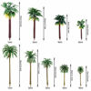 Picture of trounistro 30 Pieces Model Trees Model Coconut Palm Tree Train Scenery Miniature Landscape Scenery Diorama Models Architecture Trees