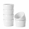 Picture of DOWAN 8 oz Ramekins - Ramekins for Creme Brulee Porcelain Ramekins Oven Safe, Classic Style Ramekins for Baking Souffle Ramekins Bowls, Set of 6, White