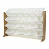 Picture of Humble Crew Toy Organizer with 20 Storage Bins, Natural/White