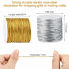 Picture of 2 Rolls Metallic Elastic Cords Stretch Cord Ribbon Metallic Tinsel Cord Rope for Craft Making Gift Wrapping, 1 mm 55 Yards (Gold and Silver)