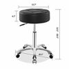 Picture of Rolling Adjustable Stool for Work Medical Tattoo Salon Office,Heavy Duty Esthetician Hydraulic Chair Stool with Wheels (Black)