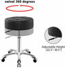 Picture of Rolling Adjustable Stool for Work Medical Tattoo Salon Office,Heavy Duty Esthetician Hydraulic Chair Stool with Wheels (Black)