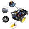 Picture of LAFVIN Smart Robot Car 2WD Chassis Kit with Ultrasonic Module R3 Board,Remote Compatible with Arduino IDE DIY Kit