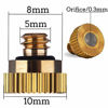 Picture of RuoFeng Mister Nozzles Brass for Outdoor Cooling System Low-Pressure Atomizer 22 pcs Orifice 0.012" (0.3 mm) 10-24 UNC