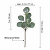 Picture of Supla 10 Pcs Artificial Seeded Eucalyptus Leaves Stems Bulk Artificial Silver Dollar Eucalyptus Leaves Plant in Grey Green 11.8" Tall Artificial Greenery Holiday Greens Wedding Greenery