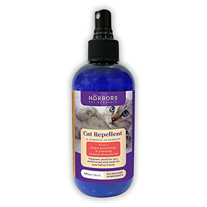 Picture of Harbors Cat Repellent and Trainer - Cat Repellent Spray Indoor - 8 oz | Cat Training Spray | Cat Repellent for Furniture | Cat Repellent for Plant | 100% Satisfied or Return for Full Refund