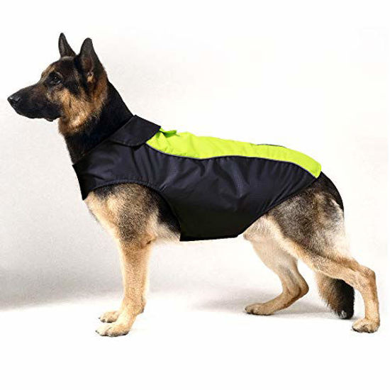 GetUSCart- HiGuard Dog Raincoat Lightweight Waterproof Large Pet Dog Rain  Jacket with Strip Reflective & Leash Hole Winter Dog Vest Warm Rain Coats  Safety for Dogs and Puppies (XXL, Gre