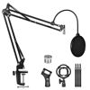 Picture of Microphone Stand for Blue Yeti,Boom Arm Scissor Mic Stand with Windscreen and Double layered screen Pop Filter Heavy Duty Mic Boom Scissor Arm Stands,Broadcasting and Recording.Game