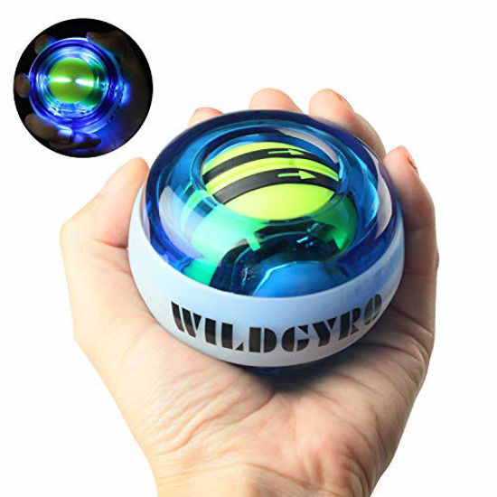 Picture of DOTSOG Wrist Trainer Exercises Power Ball Wrist&Forearm Strengthener Essential Push-Start Spinner Gyro Ball with LED Lights,No Start Pull String (Without Digital LCD Counter)