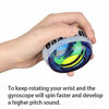 Picture of DOTSOG Wrist Trainer Exercises Power Ball Wrist&Forearm Strengthener Essential Push-Start Spinner Gyro Ball with LED Lights,No Start Pull String (Without Digital LCD Counter)