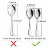 Picture of Serving Spoons x 3, Slotted Spoons x 3, AOOSY 8.7 inches Utility Advanced Performance Skimmer Perforated, 8 3/4" Stainless Steel Serving Spoons Set for Buffet Can Banquet Cooking Kitchen Basics