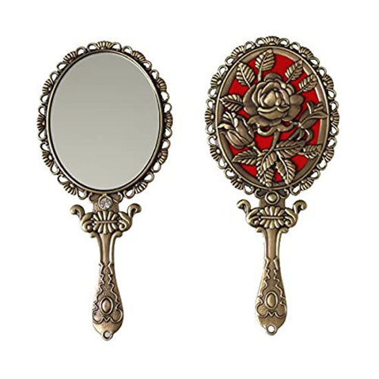 Spatlus Magnifying Vintage Foldable Metal Princess Style Purse Mirror  Compact Small Mirror Magnifying Vintage Pocket Mirror (Random Pattern, Set  of 1) Rectangular, Wall Mount, Framed, Brown : Amazon.in: Beauty