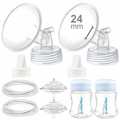 Picture of Maymom Pump Parts Spectra S2 Spectra S1, 24 mm Flange Valve Tube Bottle Backflow Protector, Not Original Spectra S2 Accessories Replace Spectra Duckbill Valve Spectra Bottle Spectra (24mm Flange)