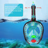 Picture of QingSong Full Face Snorkel Mask, Snorkeling Gear with Camera Mount, Foldable 180 Degree Panoramic View Anti-Fog Anti-Leak, Snorkeling Set for Kids Adults