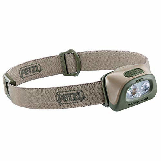 Picture of PETZL, TACTIKKA +RGB Stealth Headlamp with 350 Lumens for Fishing and Hunting, Desert