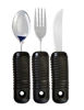 Picture of 3 Piece Super Easy Grip Flatware Set - Bendable Built Up Utensils - Fork, Knife, and Spoon (Standard)