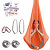 Picture of aum active Silk Aerial Yoga Swing & Hammock Kit for Improved Yoga Inversions, Flexibility & Core Strength (Orange)