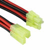 Picture of OliYin 3pairs Mini Tamiya to Deans T Plug T-Plug Male Female 14awg 3.93inch Soft Silicone Wire Switch Cable Connector(Pack of 3)