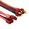 Picture of OliYin 3pairs Mini Tamiya to Deans T Plug T-Plug Male Female 14awg 3.93inch Soft Silicone Wire Switch Cable Connector(Pack of 3)