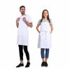 Picture of BIGHAS Adjustable Bib Apron with Pocket Extra Long Ties for Women Men, 18 Colors, Chef, Kitchen, Home, Restaurant, Cafe, Cooking, Baking (White)