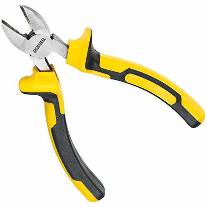 Picture of DOWELL Diagonal Cutting Pliers 6 Inch Diagonal Cutters Wire Cutters Durable Nickel Chromium Steel Construction for Electricians and Homes