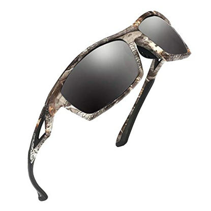 Picture of Camo Sports Sunglasses Men Polarized,with TR90 Super Lightweight Frame for Fishing Hunting Cycling