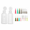 Picture of 2Pcs Jagua Henna Temporary Tattoo Kit Applicator Bottles with 16 Tips Needles for Henna Tattoo Cone Tattoo Bottle Kits - Qty 2 & 16 Tips