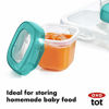 Picture of OXO Tot Baby Blocks Freezer Storage Containers 2 Oz - Teal