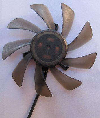 Picture of Single 85mm VGA Video Card Fan, Replacement Parts for nVidia/AMD/ATI Video Cards from Manufacturers Like Sapphire, ASUS, MSI,XFX and etc. (4pin Power Cords with Mounting Holes Distance 40mm)