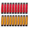 Picture of Meerkatt 20 Pcs Amber Red 3.8 Inch 6 LED Indicator Side Marker Lights Truck Pickup Trailer RV ATV Boat 24V DC TK24