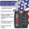 Picture of Forge TSA Approved Luggage Locks 2 Pack - Open Alert Indicator, Alloy Body for Travel Luggage, Suitcase, Lockers