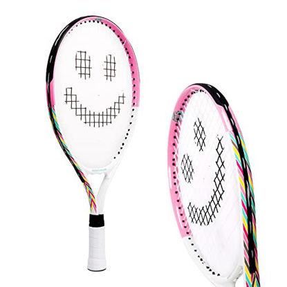 Picture of Street Tennis Club Tennis Rackets for Kids, 17-Inch, Pink/White