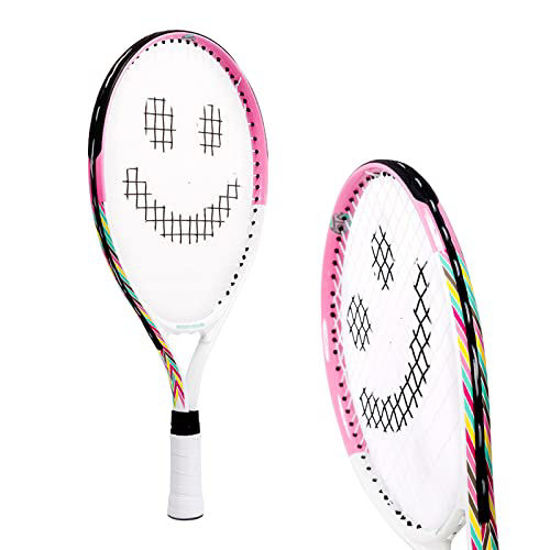 Picture of Street Tennis Club Tennis Rackets for Kids, 17-Inch, Pink/White