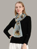 Picture of GERINLY Cute Pug Scarf for Dog Lovers Women Men Cotton Neck Wrap Scarfs (Grey)