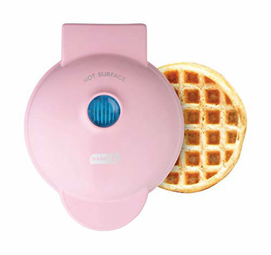 Picture of DASH Mini Maker: The Mini Waffle Maker Machine for Individual Waffles, Paninis, Hash browns, & other on the go Breakfast, Lunch, or Snacks - Pink (DMW001PK)