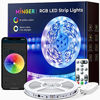 Picture of MINGER LED Strip Lights Bluetooth, 16.4ft Music Sync LED Lights with App Phone, Remote, Control Box, RGB Color Changing Lights with 64 Scenes Modes, DIY for Room, Bedroom, Kitchen, TV, Office, Party