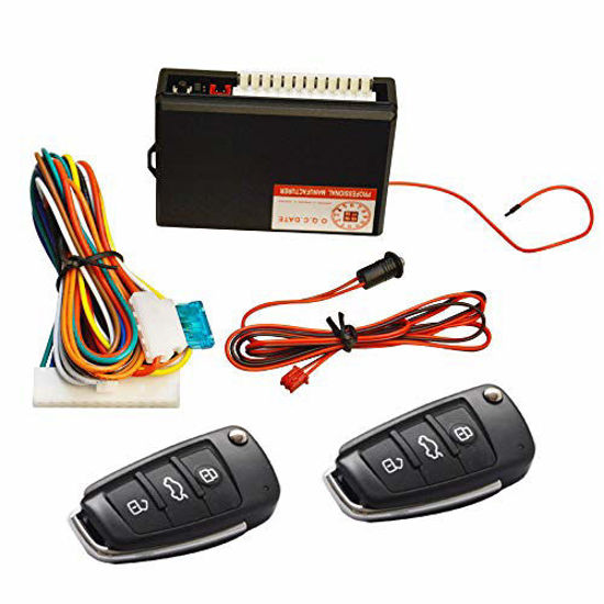 Picture of FICBOX Universal Vehicle Security Door Lock Kit Car Remote Control Central Locking Keyless Entry System