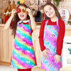 Picture of Sylfairy Aprons for Kids Girls Rainbow Unicorn Apron with Pockets for Children Kitchen Chef Aprons for Cooking Baking Painting and Party Family Gifts(Small,3-5Years)