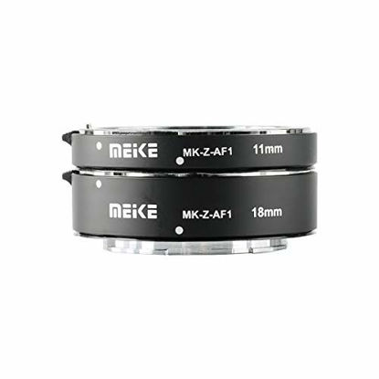 Picture of Meike MK-Z-AF1 Metal Auto Focus Macro Extension Tube Adapter Ring (11mm+18mm) Compatible with Nikon Z5 Z6 Z7 Z50 Z6II Z7II