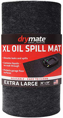 Picture of Drymate XL Oil Spill Mat (36" x 59"), Premium Absorbent Oil Mat - Reusable/Durable/Waterproof - Oil Pad Contains Liquids, Protects Garage Floor Surface (Made in The USA)