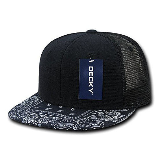 Picture of DECKY Bandanna Trucker Caps, Black/Navy