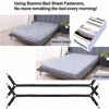 Picture of Siaomo Bed Sheet Holder Straps - Adjustable Crisscross Sheet Clips Elastic Band Fitted Bed Sheet Fasten Suspenders Grippers,2Pcs/Set Black