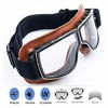 Picture of Cynemo Motorcycle Goggles Vintage Pilot Leather Riding Glasses Scooter ATV Off-Road Anti-Scratch Dust Proof Eyewear for Men Women Adult