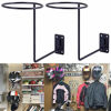 Picture of PEI Motorcycle Accessories Helmet Holder Jacket Hanger Wall Mounted Multifunctional Rack (black 2pc)